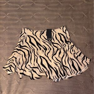 Zebra Print Mini Skirt